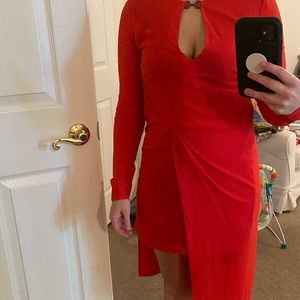 Red Halston Dress